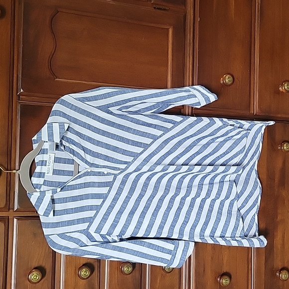 Bleu Bayou Tops - Casual cotton striped top